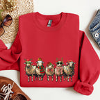 Christmas Sheep Lovers Santa Farm Life Holiday Farm Scene Cozy Family Vibe Sweatshirt