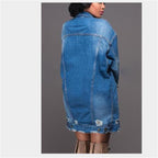 Cowgirl Chic Boyfriend Denim Jacket | Distressed & Stylish Western Outerwear