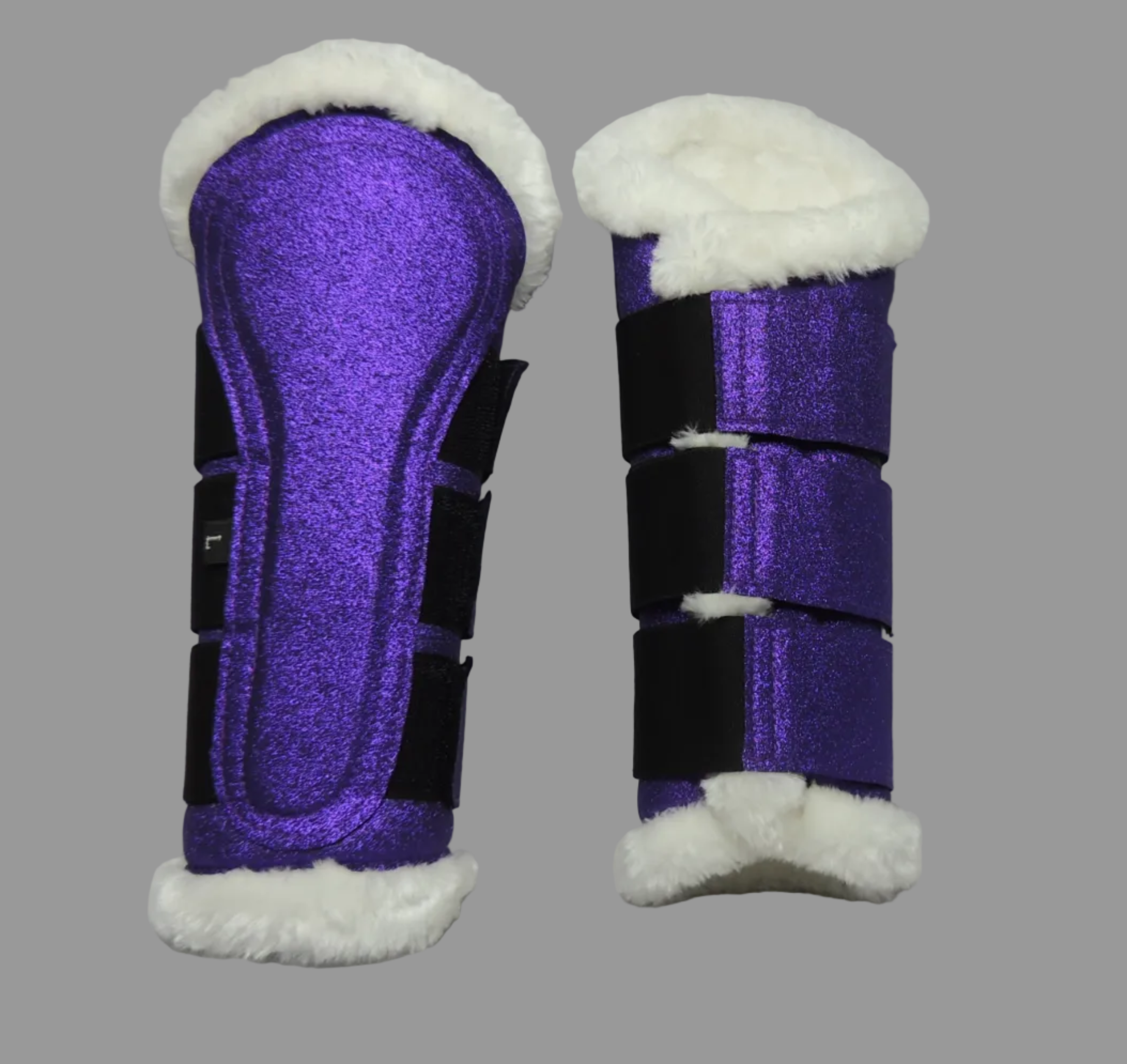 Purple Horse Dragon Saddle Pad, Ear Bonnet & Horse Boot Set