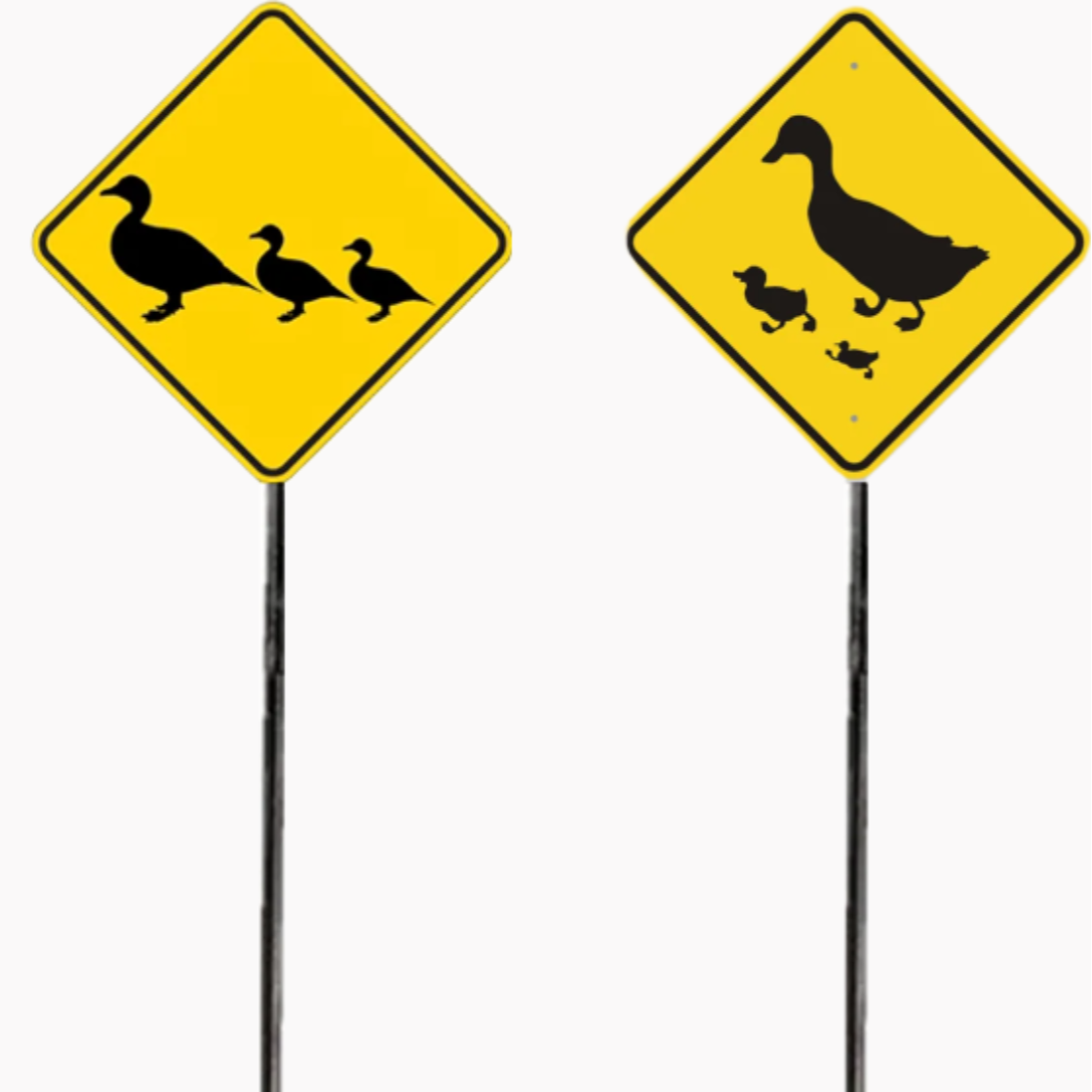 N Scale - Duck Crossing Sign Pack – 2 Pack