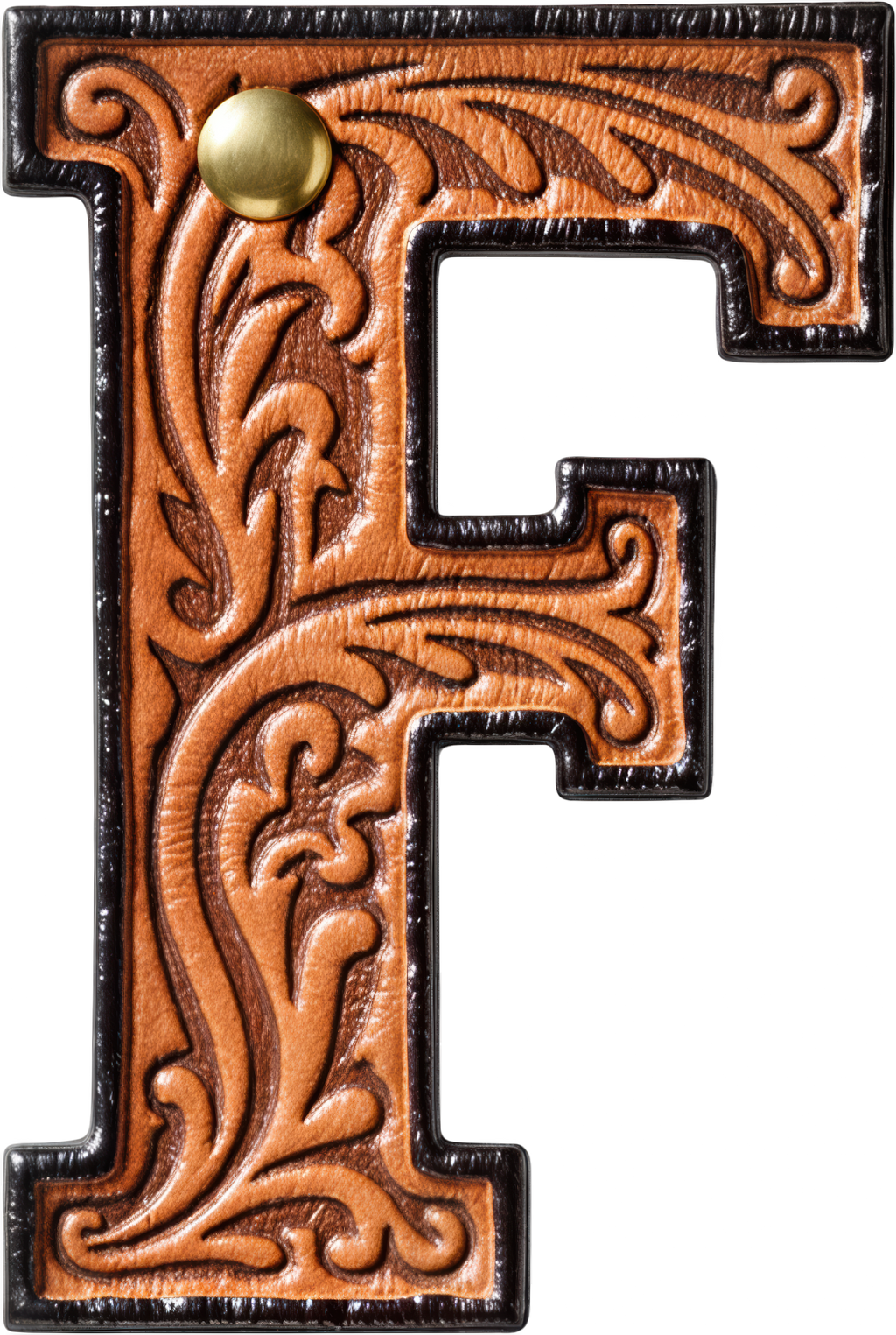 Baha Ranch Monogrammed Initial Western Leather Look Saddle Longhorn Cowboy Cowgirl Kitchen Dish Towels Made in America