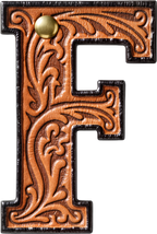 Baha Ranch Monogrammed Initial Western Leather Look Saddle Longhorn Cowboy Cowgirl Kitchen Dish Towels Made in America