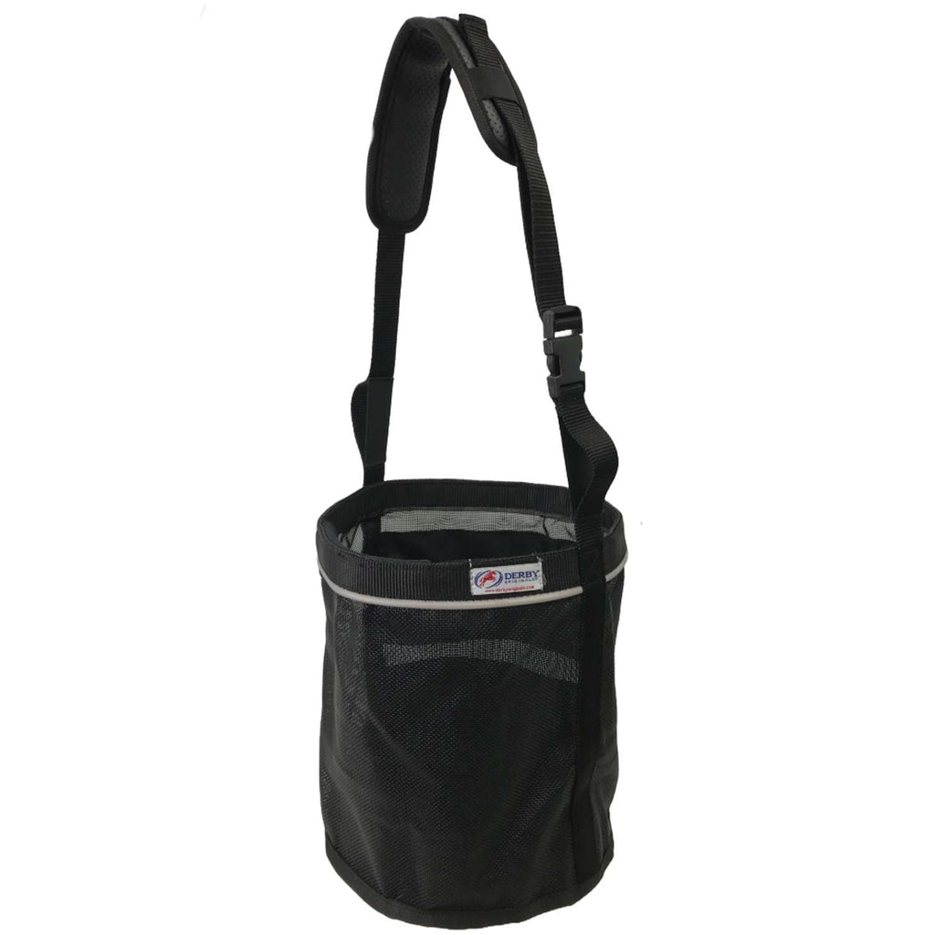 Derby Originals Heavy Duty PVC Mesh Reflective Feed Bag With Extra Comfort Noseband Padding No Spill Flap Design