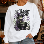 Tad Bit Wicked Frog Witch Sweatshirt, Spooky Halloween Cauldron Sweater