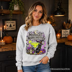 Midnight Margaritas Black Cat Halloween Sweatshirt, Witchy Cocktail Sweater for Spooky Season