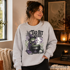 Tad Bit Wicked Frog Witch Sweatshirt, Spooky Halloween Cauldron Sweater