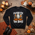 I'm Here for the Boos Ghost Sweatshirt, Funny Halloween Beer Pumpkin Sweater