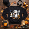 Halloween Goose in Costume Sweatshirt, Spooky Fall Geese Sweater for Bird Enjoyers