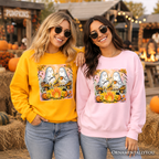 Cozy Campfire Ghosts Sweatshirt, Fall Halloween Pumpkin Sweater