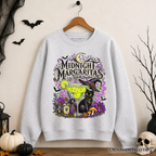 Midnight Margaritas Black Cat Halloween Sweatshirt, Witchy Cocktail Sweater for Spooky Season