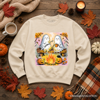 Cozy Campfire Ghosts Sweatshirt, Fall Halloween Pumpkin Sweater