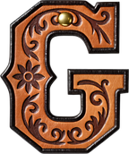 Baha Ranch Monogrammed Initial Western Leather Look Saddle Longhorn Cowboy Cowgirl Kitchen Dish Towels Made in America