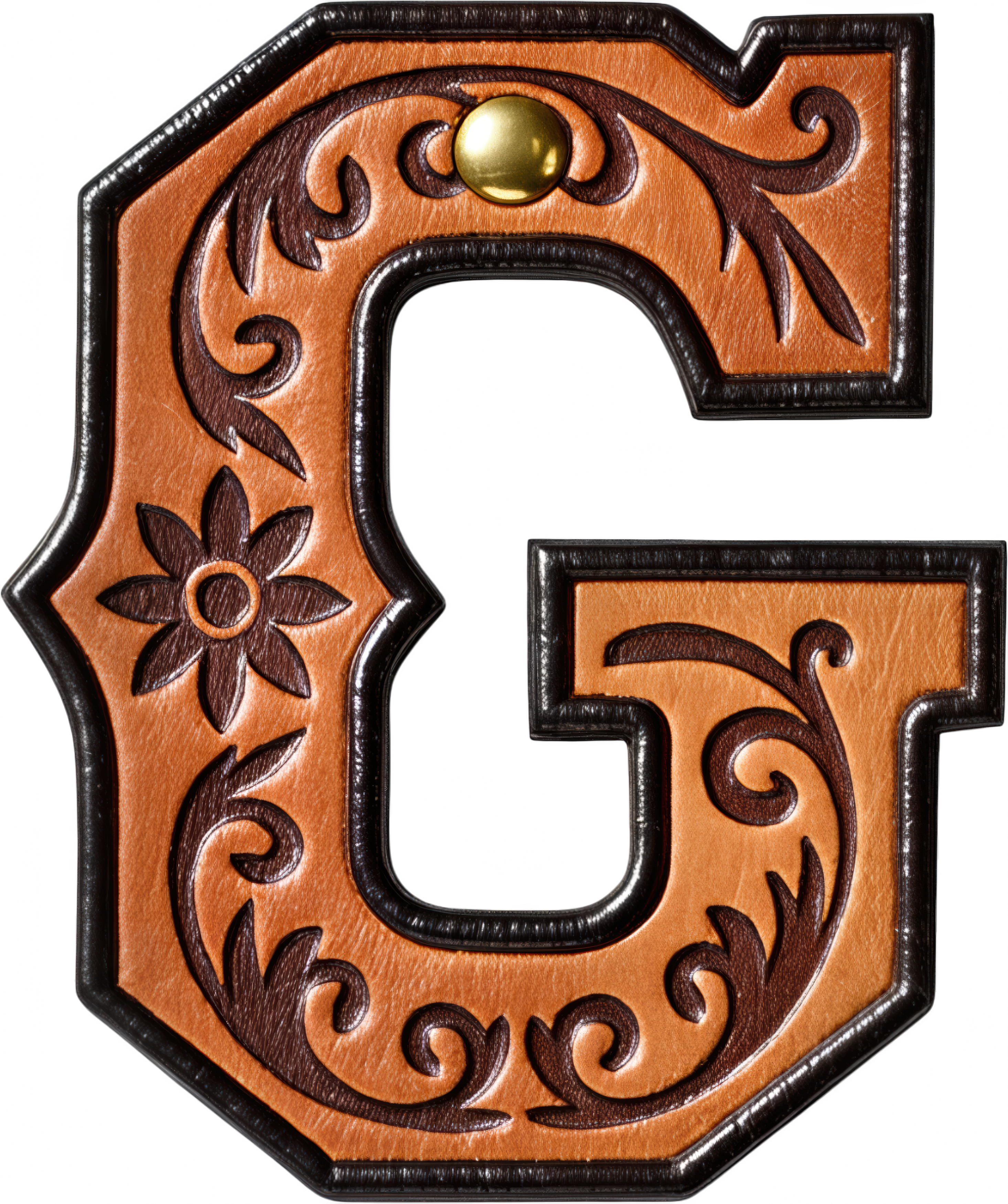 Baha Ranch Monogrammed Initial Western Leather Look Saddle Longhorn Cowboy Cowgirl Kitchen Dish Towels Made in America