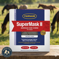 Farnam SuperMask II Horse Fly Mask No Ears Double-Latch Secure Mesh Eye Protection