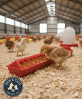 Little Giant 20" Plastic Flip-Top Poultry Ground Feeder, Red Chickens Birds