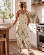 Baha Ranch Floral Horse Western Country Girl Overalls Jumpsuit