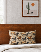 Baha Ranch Wild Horses Pillowcase Made in America