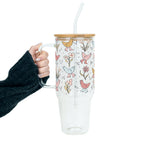 Funky Chickens Glass Cup