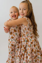 Pink Highland Cow Bell Romper