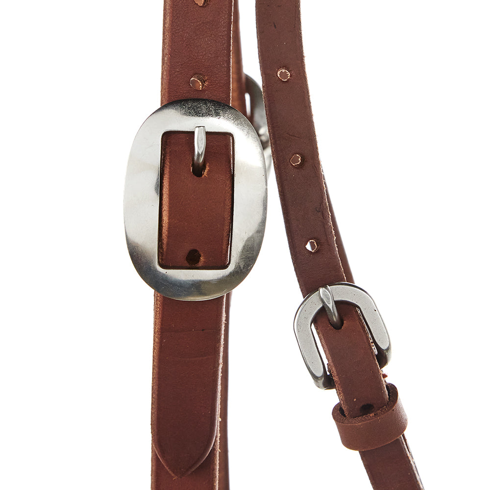 WD-SBHO Heavy Oil Harness Leather Double Buckle 3 4 Browband Headstall