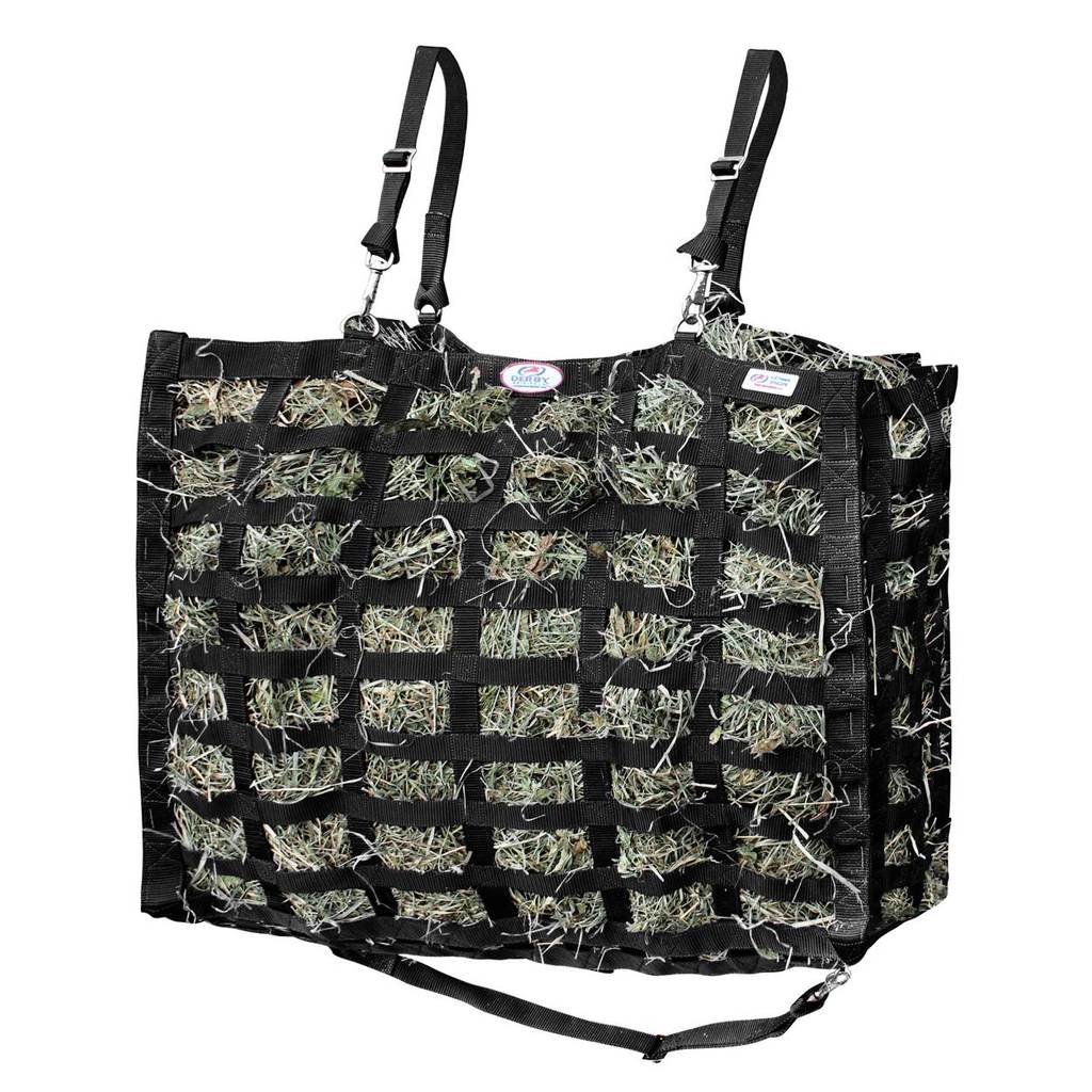 Superior Large 4-Sided Slow Feeder Horse Hay Bag – 1.75" x 3.5" Horse Mouth Openings – Balanced Feeding | Patented Design – 1-Year Warranty
