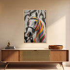 Painted Horse, Graffiti Wall Art, Colorful Horse Art, Whimsical Art, Boho Art, Southwest Wall Art, Canvas Print, Gift Idea