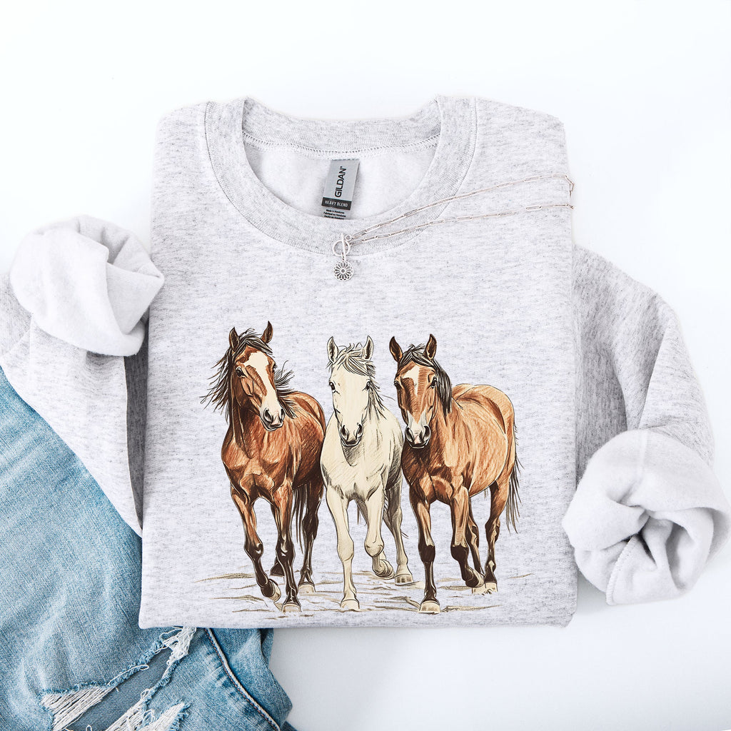 Horses Western Classic Country Cowboy Cowgirl Rodeo Heritage Collection Sweatshirt