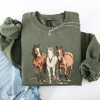 Horses Western Classic Country Cowboy Cowgirl Rodeo Heritage Collection Sweatshirt