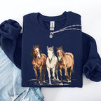 Horses Western Classic Country Cowboy Cowgirl Rodeo Heritage Collection Sweatshirt