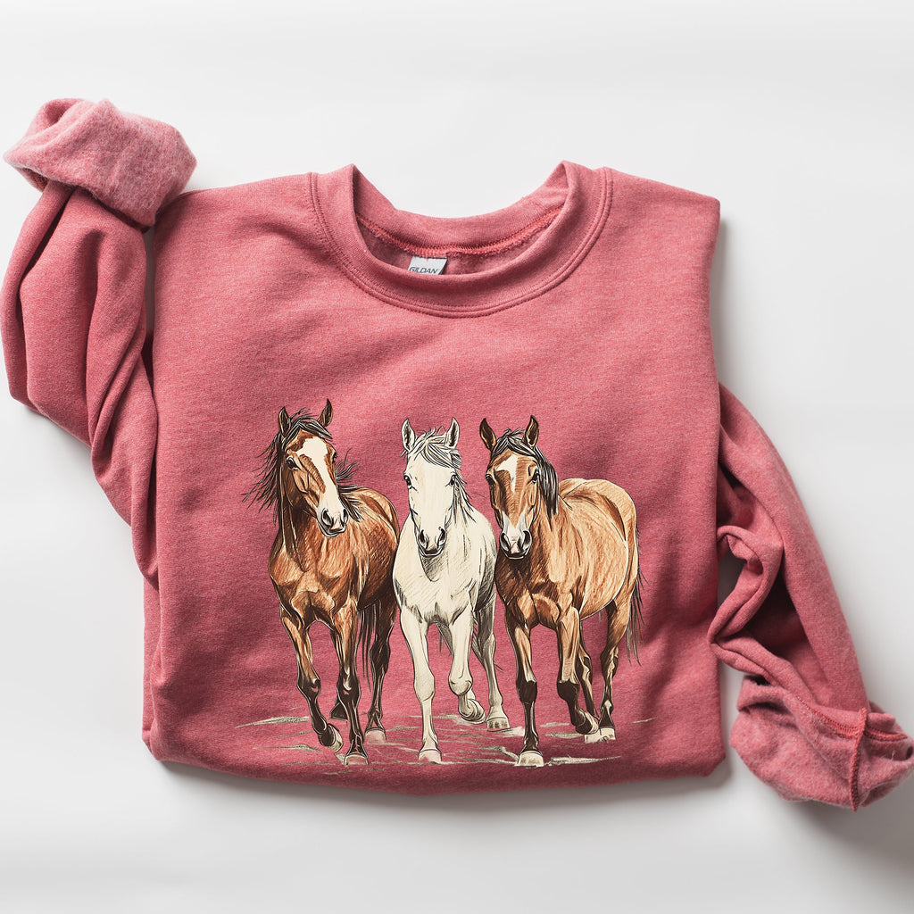 Horses Western Classic Country Cowboy Cowgirl Rodeo Heritage Collection Sweatshirt