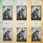 Painted Horse, Mosaic Wall Art, Blotter Art, Horse Wall Art, Boho Art, Colorful Western Art, Canvas Print, Gift Idea