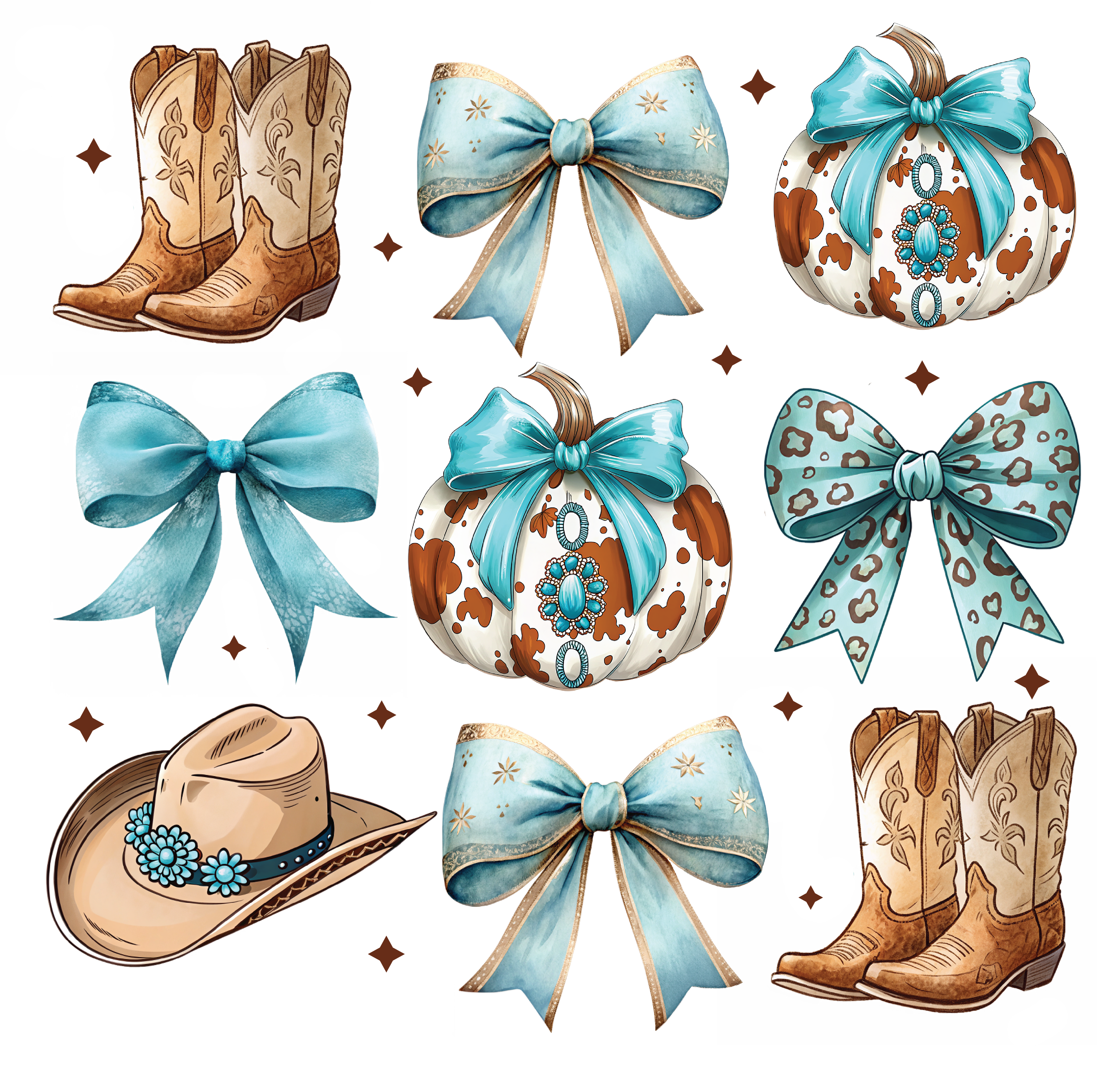 Western Pumpkin DTF Transfer