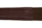 Huntley Equestrian Sedgwick Leather Fancy Stitched Padded Leather Contour Shaped Girth with Double End Elastic