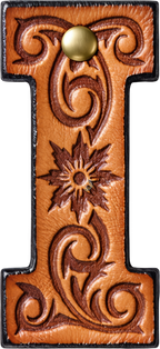Baha Ranch Monogrammed Initial Western Leather Look Saddle Longhorn Cowboy Cowgirl Kitchen Dish Towels Made in America