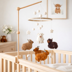 Felt Baby Mobile - Highland Cow