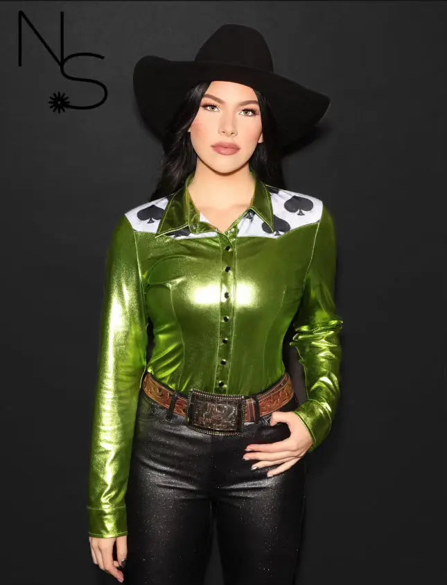 Smokin' Spades Western Pearl Snap Rodeo Shirt