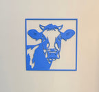 Cow Face Wall Art — Modern Farmhouse Cattle Silhouette
