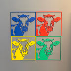 Cow Face Wall Art — Modern Farmhouse Cattle Silhouette