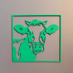 Cow Face Wall Art — Modern Farmhouse Cattle Silhouette