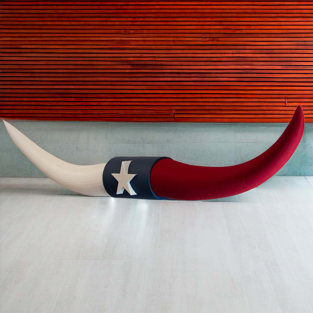 ADG42 Texas Flag Steer Horns Themed Decor