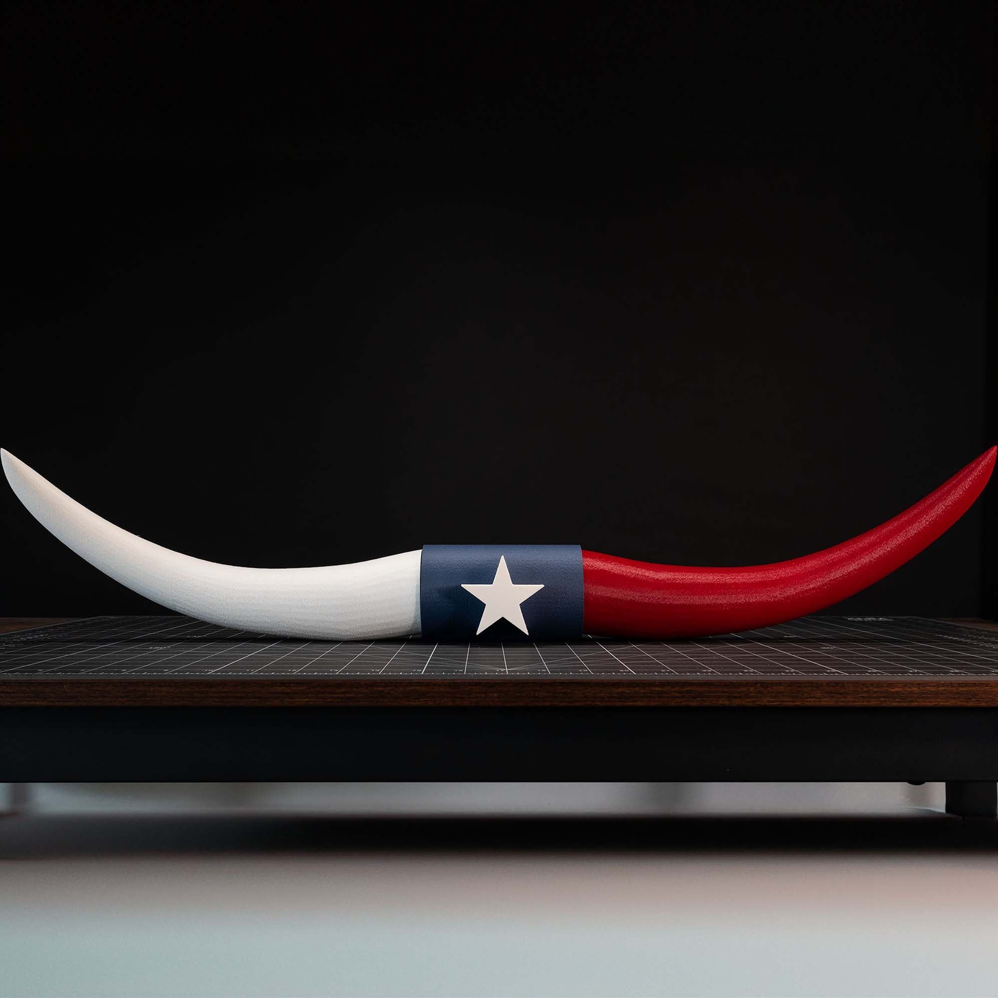 ADG42 Texas Flag Steer Horns Themed Decor