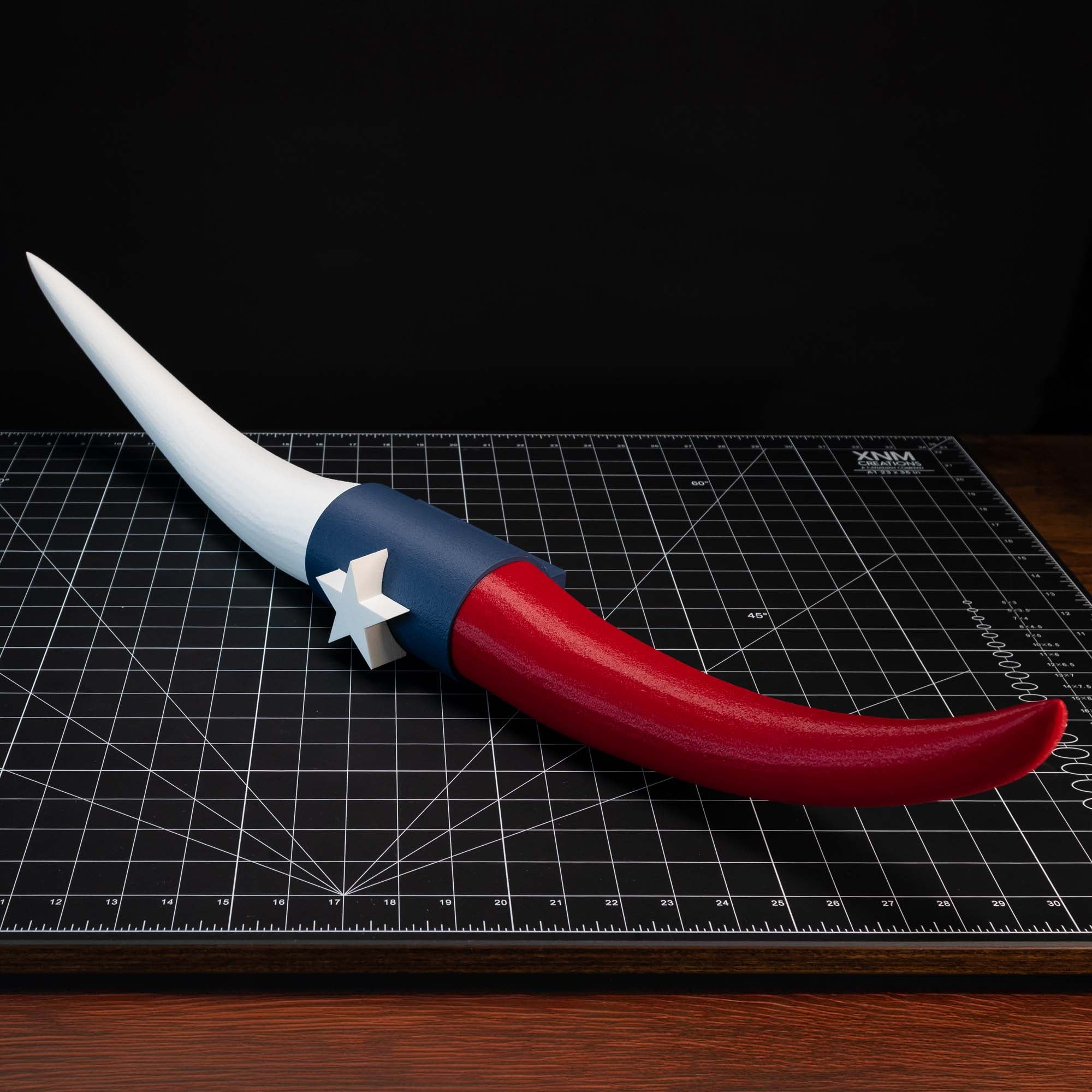 ADG42 Texas Flag Steer Horns Themed Decor