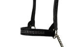 Derby Originals New and Improved Premium Show Spotted Flat Leather Cattle Show Halter, Small/Medium/Large, Adjustable Fit with 48" Lead and 19.5" Chain, Elegant Show Spots, 1-Year Warranty
