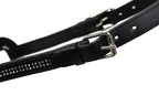Derby Originals New and Improved Premium Show Spotted Flat Leather Cattle Show Halter, Small/Medium/Large, Adjustable Fit with 48" Lead and 19.5" Chain, Elegant Show Spots, 1-Year Warranty