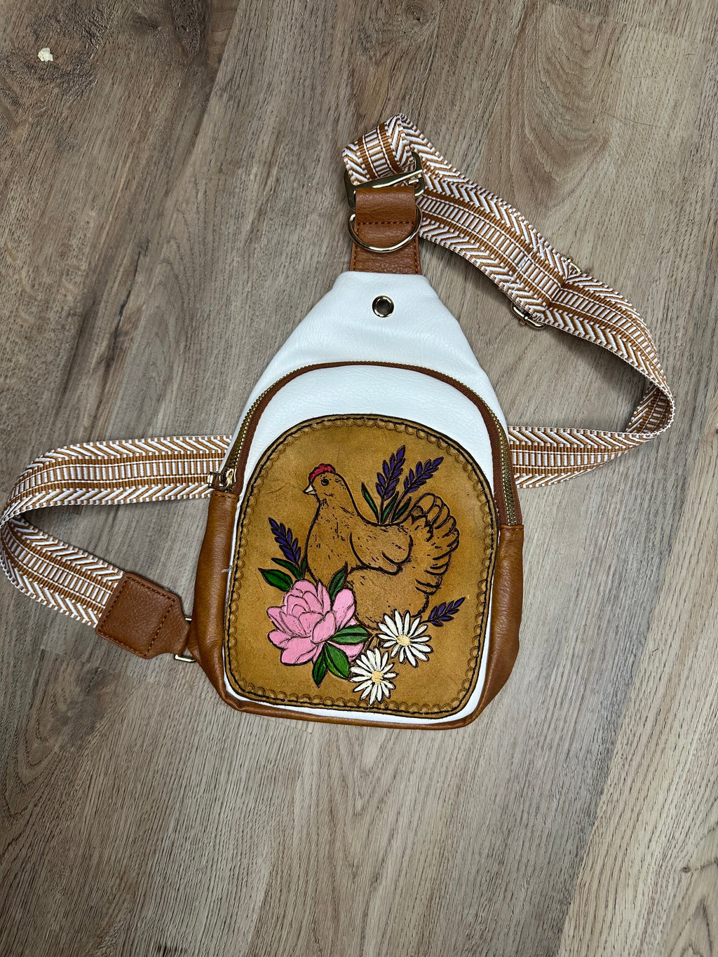 Leather Tooled Sling Bags