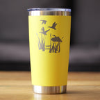 Duck Pond - Insulated Coffee Tumbler Cup with Sliding Lid - Stainless Steel Travel Mug - Unique Duck Gifts for Women and Men