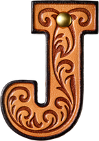 Baha Ranch Monogrammed Initial Western Leather Look Saddle Longhorn Cowboy Cowgirl Kitchen Dish Towels Made in America