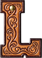 Baha Ranch Monogrammed Initial Western Leather Look Saddle Longhorn Cowboy Cowgirl Kitchen Dish Towels Made in America