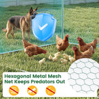 Large Metal Chicken Coop 9.8 x 6.7 Ft with Waterproof Cover