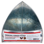 Little Giant Galvanized Hanging Corner Poultry Feeder Space-Saving Chicken Farm